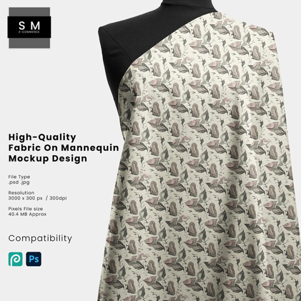 High-Quality Fabric On Mannequin Mockup Design