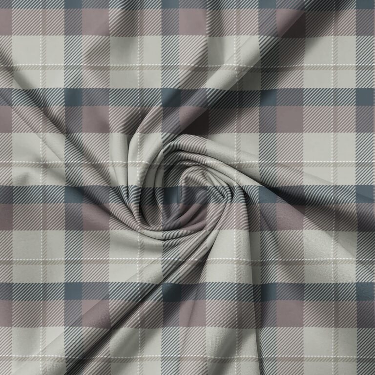 Neutral Grey Sage Green Tartan Seamless Pattern