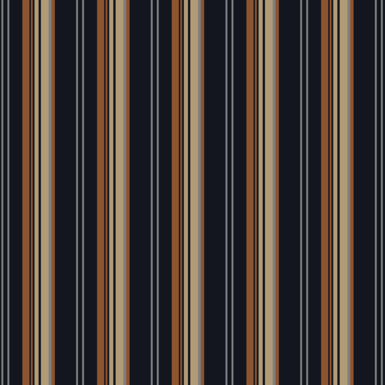 Navy Blue Orange Roman-Stripe Seamless Pattern